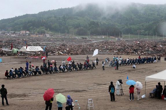 被災地の運動会