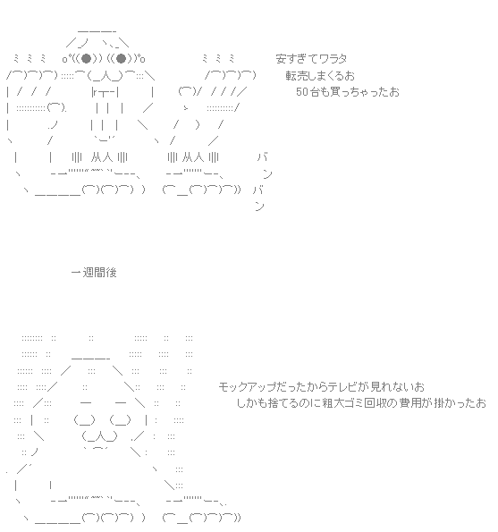 やる夫AA（模型テレビ）